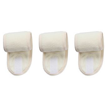 3 Pack Adjustable Hook and Loop Spa Headband Soft Hair Wrap