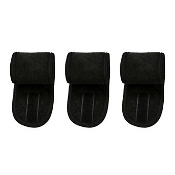 3 Pack Adjustable Hook and Loop Spa Headband Soft Hair Wrap