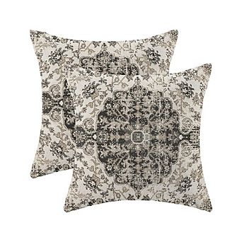 2 pc Vintage Boho Throw Pillow Covers