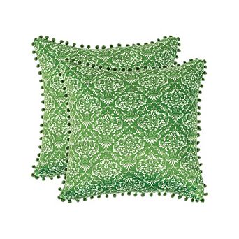 2 pc Damask Throw Pillow Covers
