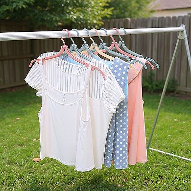 Women's 10-Piece Foldable Travel Clothes Hangers Set with Compact Collapsible Design