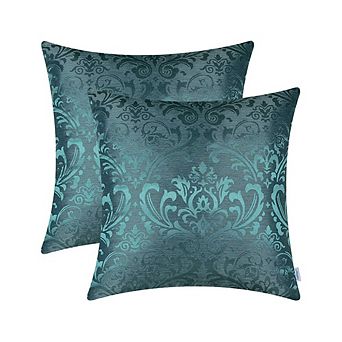 2 pc Damask Throw Pillow Covers