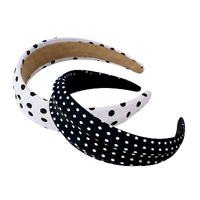 Fashion Black and White Patterned Padded Headband - Women Accessories Amazon.com : 4Pcs Padded Black Headbands for Women Girls  main image 2