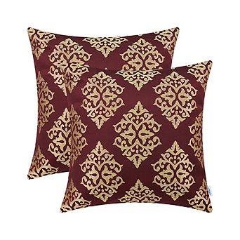 2 pc Soft Jacquard Throw Pillow Covers