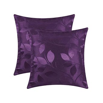 2 pc Shiny Leaves Throw Pillow Covers