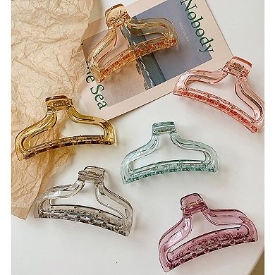 Curved Hair Claw Clip with Sculpted Design and Strong Hold