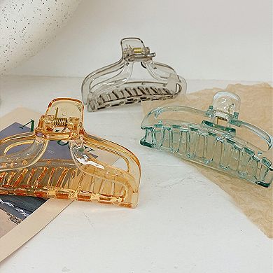 Curved Hair Claw Clip with Sculpted Design and Strong Hold