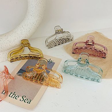 Curved Hair Claw Clip with Sculpted Design and Strong Hold