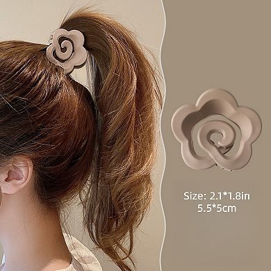 Flower Hair Claw Clip with Secure Grip and Smooth Finish