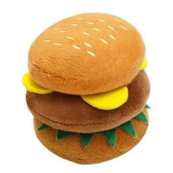 Interactive Dog Simulation Fast Food Themed Plush Squeaky Toys for Pet Training, Puppy Chewing