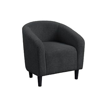 Elegant Furry Sherpa Barrel Chair