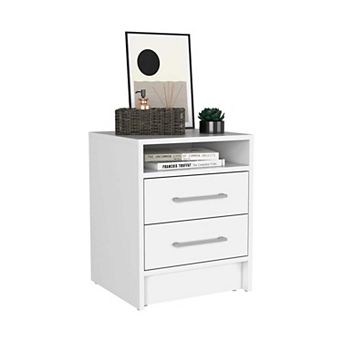 Leyva Nightstand, Two Drawers, Superior Top