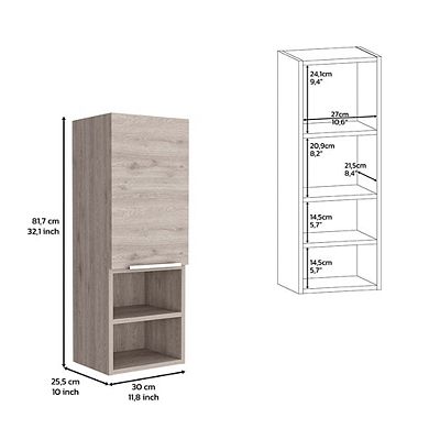 Savona Medicine Single Door Cabinet, Two Interior Shelves, Two External Shelves