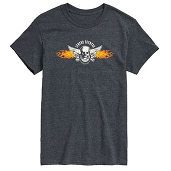 Big & Tall Lynyrd Skynyrd Skull Flames Graphic Tee