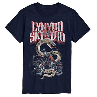 Big & Tall Lynyrd Skynyrd Snake & Motorcycle Distressed Graphic Tee