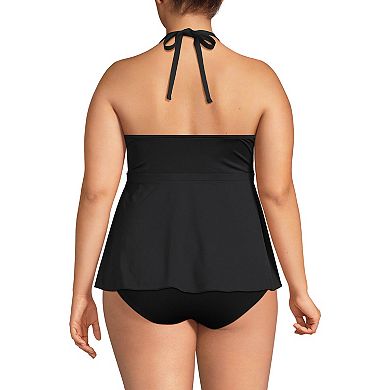 Plus Size Lands' End Halter Neck Tankini Swim Top