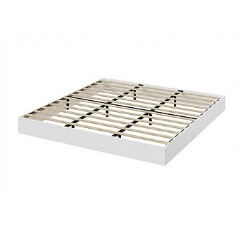 Modern Minimalist Wood Platform Bed without Headboard, Floor-Standing Bed Frame, Easy Assembly