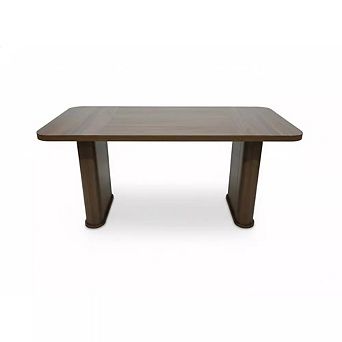 Rectangular Dining Table with Pedestal Base for Kitchen and Dining Room