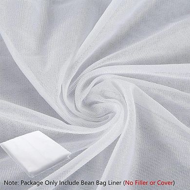 White Oversized Tear Drop Bean Bag