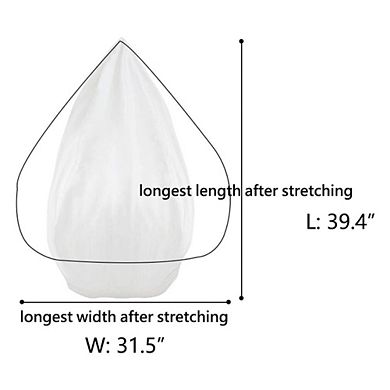 White Oversized Tear Drop Bean Bag