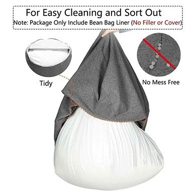 White Oversized Tear Drop Bean Bag