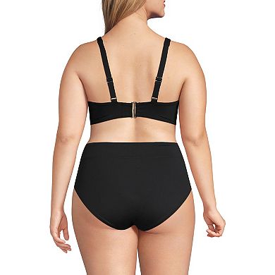 Women's Plus Lands' End Twist Front Underwire Swim Top