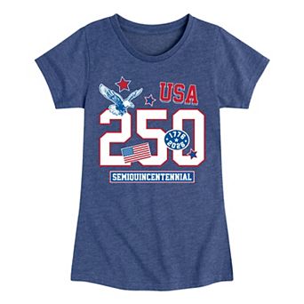 Girls 7-16 USA 250 Semiquincentennial Icons Graphic Tee