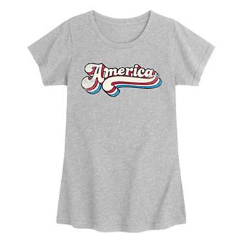 Girls 7-16 Rock, Paper, Scissors Distressed Retro America Graphic Tee