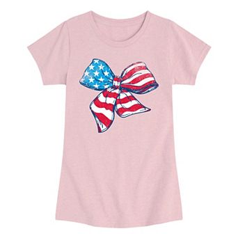 Girls 7-16 Stars & Stripes Bow Graphic Tee