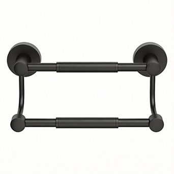 16-26" Matte Black Double Towel Bar SUS304 Wall Mount