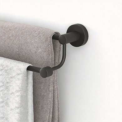 16-26" Matte Black Double Towel Bar SUS304 Wall Mount