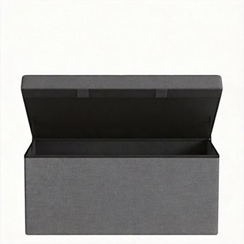 30" Folding Ottoman Bench 660 lb Storage Chest