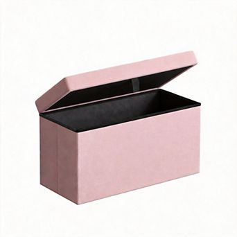 30" Folding Ottoman Bench 660 lb Storage Chest