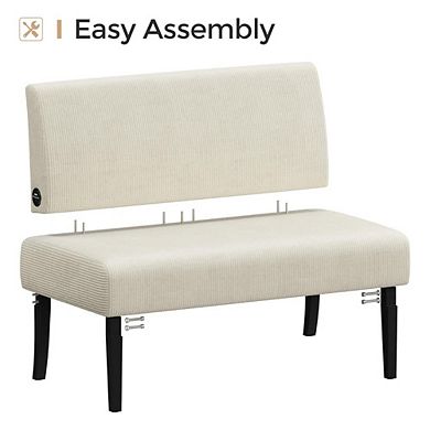 Mini Corduroy Armless Loveseat