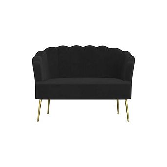 Modern Upholstered Velvet Loveseat