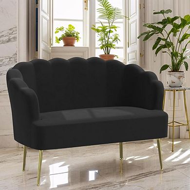 Modern Upholstered Velvet Loveseat