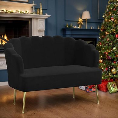 Modern Upholstered Velvet Loveseat
