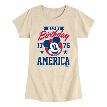 Girls 7-16 Disney Happy Birthday America Graphic Tee