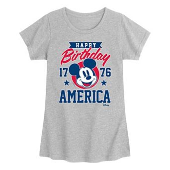 Girls 7-16 Disney Happy Birthday America Graphic Tee