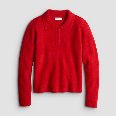 Women's Nine West Long Sleeve Collared Sweater
