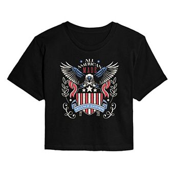 Juniors' Vintage Goods All American Made Cropped Tee