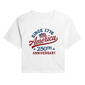Juniors' America 250th Anniversary Cropped Tee