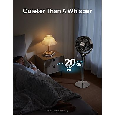 DREO 120° 3D 37-42 Inch Oscillation Pedestal Fan with Remote