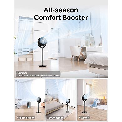 DREO 120° 3D 37-42 Inch Oscillation Pedestal Fan with Remote