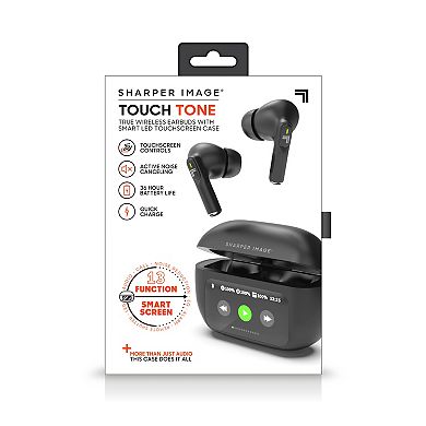 Sharper Image Touch Tone ANC Earbuds with LED Screen