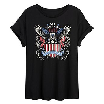Juniors' All American Made Vintage Goods Oversized Tee