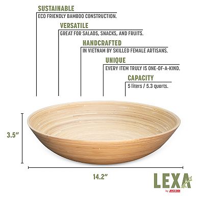 Joyce Chen Lexa 14-Inch Bamboo Salad Bowl
