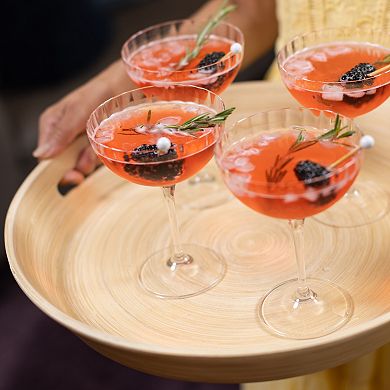 Joyce Chen Lexa 16-Inch Bamboo Serving Tray with Handles