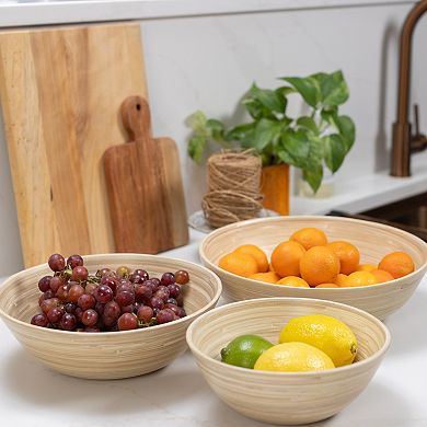 Joyce Chen Lexa 3-Piece Bamboo Bowl Set