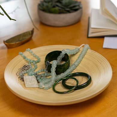 Joyce Chen Lexa 12-Inch Bamboo Footed Plate